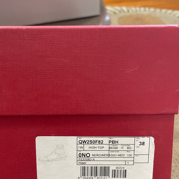 Valentino Bodytech Rockstud Sneakers Black - Size 38 (fits like 39.5) - Picture 7 of 8